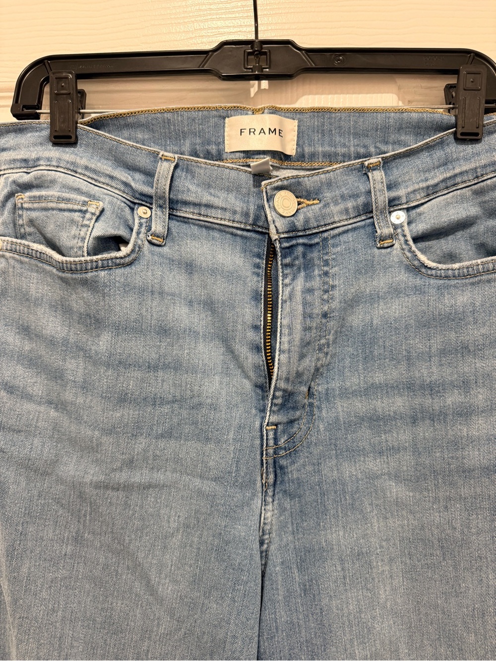Frame Denim Light Wash Wide Leg Jeans - Picture 3 of 5